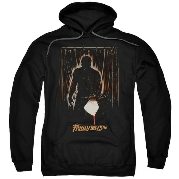 Trevco Sportswear WBM621-AFTH-4 Friday The 13th Part 3 Poster Adult Pullover Hoodie, Black - Extra Large