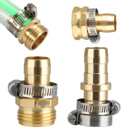 hose stainless water mender end clamp connector male female pieces steel garden adaptor universal repair 4inch brass sets kit