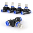 thumbnail image 1 of CHAO Starlight-tee - Conector neumático de 6 mm, boquillas de nebulización de 1/4 de pulgada, sistema de abrazadera externa para atomizador de pulverizador de nebulización para sistema de enfriamiento, 1 of 5