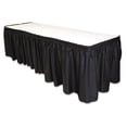 thumbnail image 1 of Tablemate LS2914BK Table Ensemble Jupe de Table Aspect Lin - 29 Pouces x 14 Pouces - Noir, 1 of 2