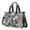 Halloween Ghost Cat Gray Pattern, variant on Checkered Pumpkin Halloween Pattern Canvas Messenger Tote Bag, Nurse Handbag with Multi Pockets & Removable Strap, Magnetic Closure Gifts for Birthday Christmas Thanksgiving