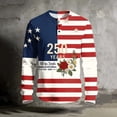 thumbnail image 3 of 250 Anniversary Usa Shirt Mens American Flag Print Casual T-Shirt Button Up Henley Pullover Tops 4th of July Outfits for Men, 3 of 4