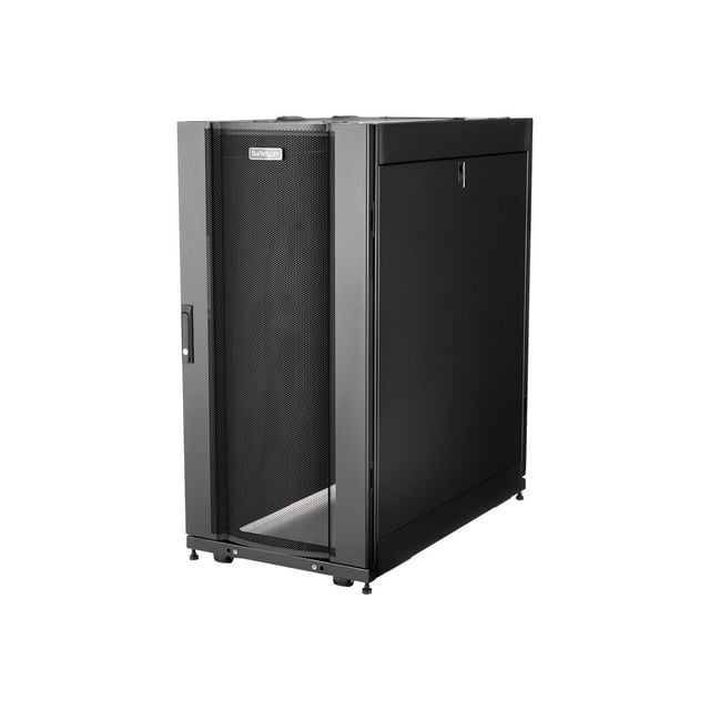 StarTech.com 25U Server Rack Cabinet, 4 Post Adjustable Depth 7 Pouces to 35 Pouces Locking Vented Mobile/Rolling Network/Data/IT Equipment Enclosure w/ Casters/Hook & Loop Dell PowerEdge, HP ProLiant 25U Rack Cabinet (RK2537BKM) - Armoire à Rack - Noir - 25U - 37 Pouces