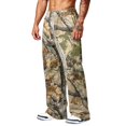 thumbnail image 4 of LTTVQM Men's Casual Outdoor Camo Trousers Scenic Country Camo Adjustable Drawstring Waist Relaxed Thigh Fit Camping Wide Leg Full Length Pants Bronze S, 4 of 7