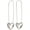 Silver, variant on Paper Clip Earrings Heart Safety Pin Earrings for Women Dainty Paperclip Huggie Hoop Earrings Gold Plated Safety Pin Jewelry for Women