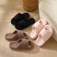 thumbnail image 4 of Willtoo Slippers for Women Memory Foam House Bedroom Corduroy Crossbands Open Toe Slides Sandals Shoes Comfy Trendy Gift for womens Anti-Skid sole, 4 of 4