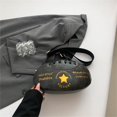 thumbnail image 2 of Diconna Sac Bandoulière pour Femmes avec Bandoulière Réglable Sac Vintage Élégant en Forme de Rugby, 2 of 6