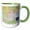 Green/White, variant on 3drose, Image of Topographic Map of Virginia with Flag, 11oz Magic Transforming Mug