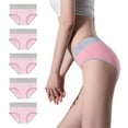 thumbnail image 3 of yunLCZ Women's Cotton Underwear High Waist Women's Cotton Underwear High Waist Stretch Briefs Soft Underpants Ladies Full Coverage Panties 5 Pack, 3 of 3