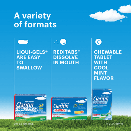 Claritin 24 Hour Non-Drowsy Allergy Relief Tablets,10 mg, 40 Ct (30+10 Bonus)