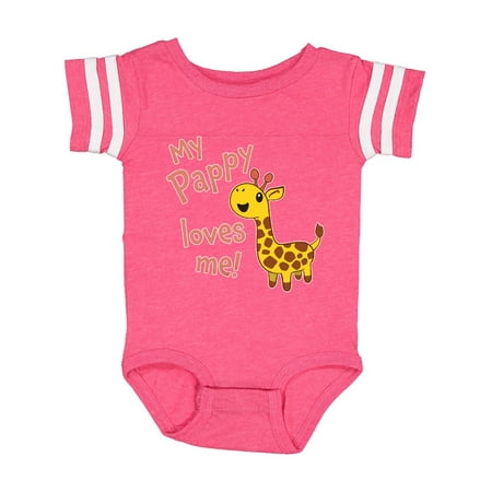 

Inktastic My Pappy Loves me- cute giraffe Gift Baby Boy or Baby Girl Bodysuit