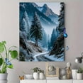thumbnail image 4 of Snow Covered Christmas Trees Canvas Art, Farmhouse Winter Holiday Ready to Hang Wall Decor, 4 of 8