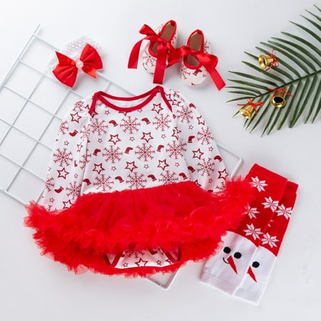

Cathalem 23 Piece Gift Set Toddler Kids Girls Christmas Romper Dress Jumpsuit Hairband Sweatshirt And Sweatpants for Girls Childrenscostume Red 6-12 Months