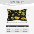 thumbnail image 6 of Daiia Bees and Sunflowers Bedding Waterproof Pillow Protector Zippered Queen – Bed Bug Proof Pillow Encasement-14"x20", 6 of 9