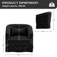 thumbnail image 4 of Rophefx Swivel Accent Chairs for Living Room with Pillow,360-Degree Base,Velvet Fabric,Barrel Chair Swivel for Bedroom,Office,Color Black, 4 of 8