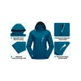 thumbnail image 7 of Little Donkey Andy Women's Waterproof Breathable Hiking Travel Rain Jacket Lightweight Hooded Windbreaker Rain Shell Coat Blue XS, 7 of 7