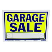 Hy-Ko 9 x 13 inch Plastic Bright Neon Garage Sale Sign with Text Box and Directional Arrows