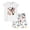 White, variant on enyan Toddler Girl Clothes 1-6 T Summer Clothes Set Cute Cotton Sleeveless Funny Print Shirt Shorts Set Girls Clothes White,1-2 Years