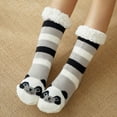 thumbnail image 3 of Guardurnaity Pack de 2 Calcetines Altos Dibujos Animados Antideslizantes Mujer Accesorios Hogar Medias panda negro Guardurnaity AP008857-06, 3 of 6