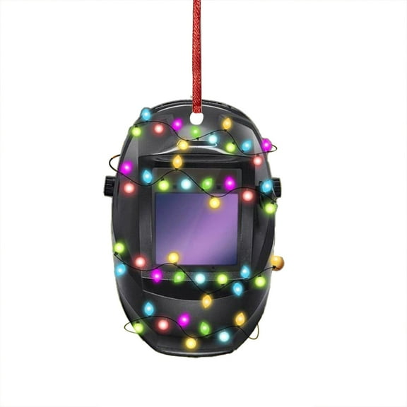 Personalized Welder Acrylic Ornament, 2-Sided Hanging, Heat Sublimation Print, Christmas Tree/Car/Backpack Decor, Holiday Gift