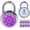 Purple dial, variant on ABPETE Combination Padlocks with Metal Body, Indoor Use for Gym Lockers & School Locker, Purple, 8-Pack