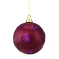 thumbnail image 3 of Vickerman M144384 Teal Sea Blue Polka Dot Candy Ball Ornament, 8 in., 3 of 7