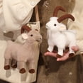 thumbnail image 4 of Lifelike Goat Stuffed Animal Plushie Cute Goat Plush Figure Toys for Girls, Adorable Doll Home Decor, 4 of 5