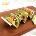 thumbnail image 3 of Taco Holder Stackable Heat Resistant Comfortable Grip Rust-proof Food Grade Space Saving Stainless Steel Oven Safe Burrito Stand for Dining Room, 3 of 7