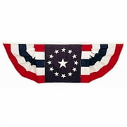 Annin Flagmakers 487110 Welcome Bunting with Colonial Star Pattern in the Center- Nyl-Glo-3 ft. X 9 ft.