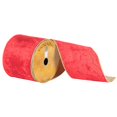 thumbnail image 1 of Vickerman Q172177 Ruban Filé 4 Po x 10 Verges de Velours Rouge Bord Doré, 1 of 1