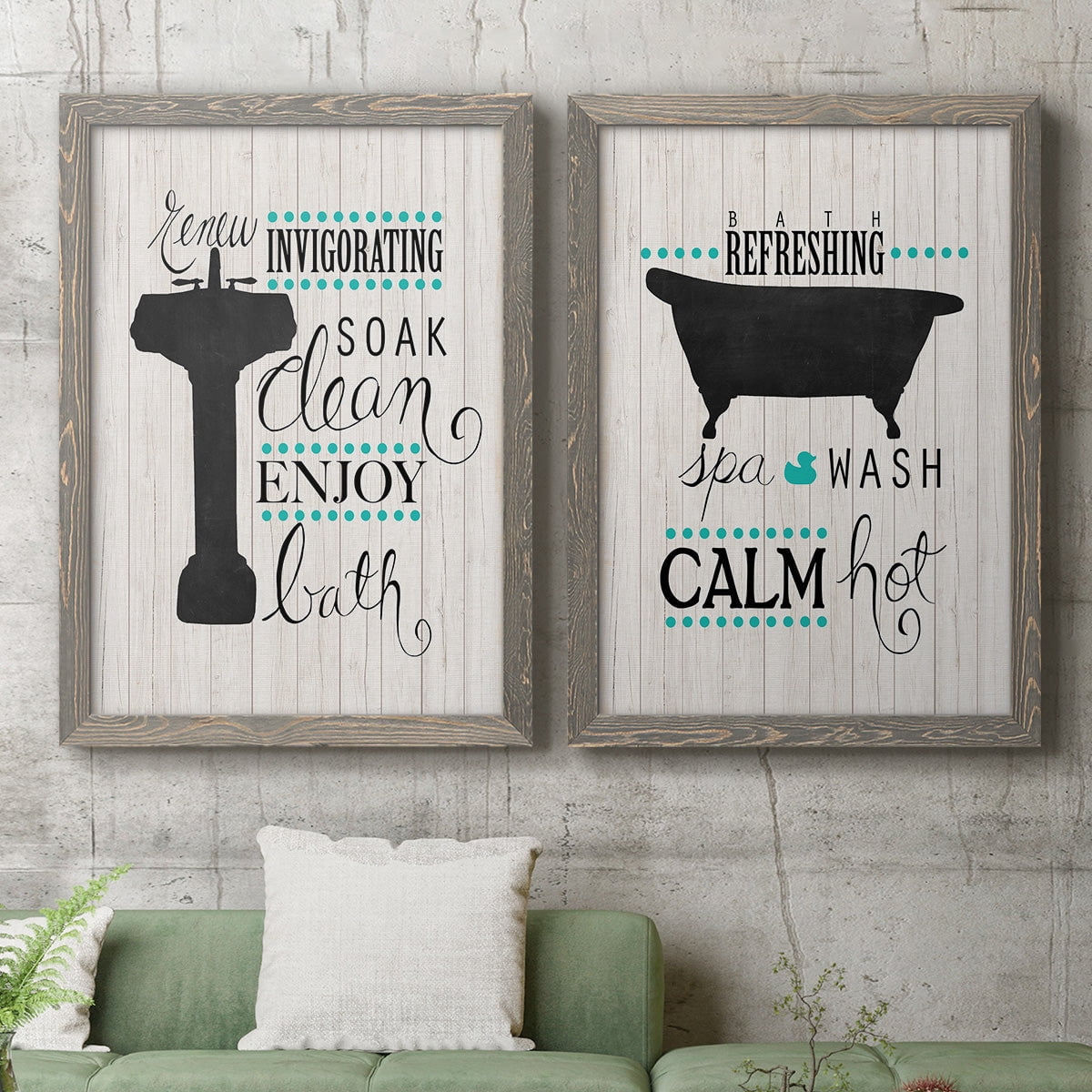Invigorating Soak - Premium Framed Canvas 2 Piece Set - Ready to Hang
