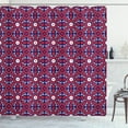 thumbnail image 1 of Ambesonne Orient Shower Curtain, Moroccan Oriental Old, 69"Wx75"L, Indigo Red White, 1 of 3