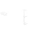 thumbnail image 1 of Mesa Auxiliar De Acrílico Para Espacios Pequeños Y Fácil Montaje. Mesita De Noche Transparente Para Oficina, Decoración De Balcón Y Cómoda Ubicación De Bebidas., 1 of 8