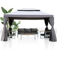 thumbnail image 2 of SIMENMAX 10x13 Ft Patio Gazebo,Outdoor Gazebo Canopy with Mosquito Netting and Curtains,Sturdy Soft Top Gazebo, 2 of 10