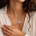 thumbnail image 4 of Juwaliy Animal Cat and Dog Necklace Blue Heart December Birthstone Charm Tanzanite Pendant Women Jewelry Christmas Birthday Gift for Mother Daughter Pet Lovers, 4 of 10