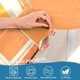 thumbnail image 3 of Yayeee Kitchen Curtains Tier Pair Light Filtering 27"x24" Rod Pocket Short Cafe Window Panel, Orange Glasses, 3 of 7