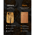 thumbnail image 3 of ACMETOP Wooden Cutting Boards for Kitchen, Reversible Deep-Carbonized Bamboo Cutting Board with Juice Groove, Knife-Friendly, 3 of 5