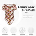 thumbnail image 4 of Balery Santa Claus bells Snowman Body de cuello redondo de manga corta para mujer Tops de manga corta Tops básicos-XX-Large, 4 of 7