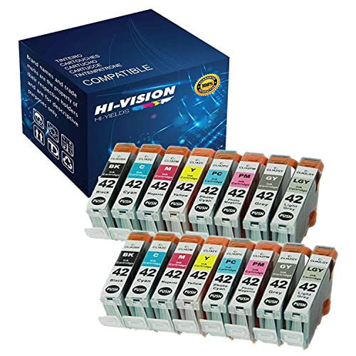 HI-Vision Compatible CLI-42 CLI42 16 pcs Set Ink Tank Replacement for Professional Inkjet PIXMA PRO-100 Black Cyan Yellow Magenta Photo Cyan Photo Mag