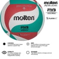 thumbnail image 2 of Balón de Voleibol Molten Blanco Verde Rojo 5, 2 of 5