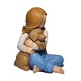 thumbnail image 2 of Estatuilla de resina, estatua de niña y perro, artesanías, escultura de adorno de mesa coleccionable para sala de estar, centros de mesa de oficina, 2 of 8