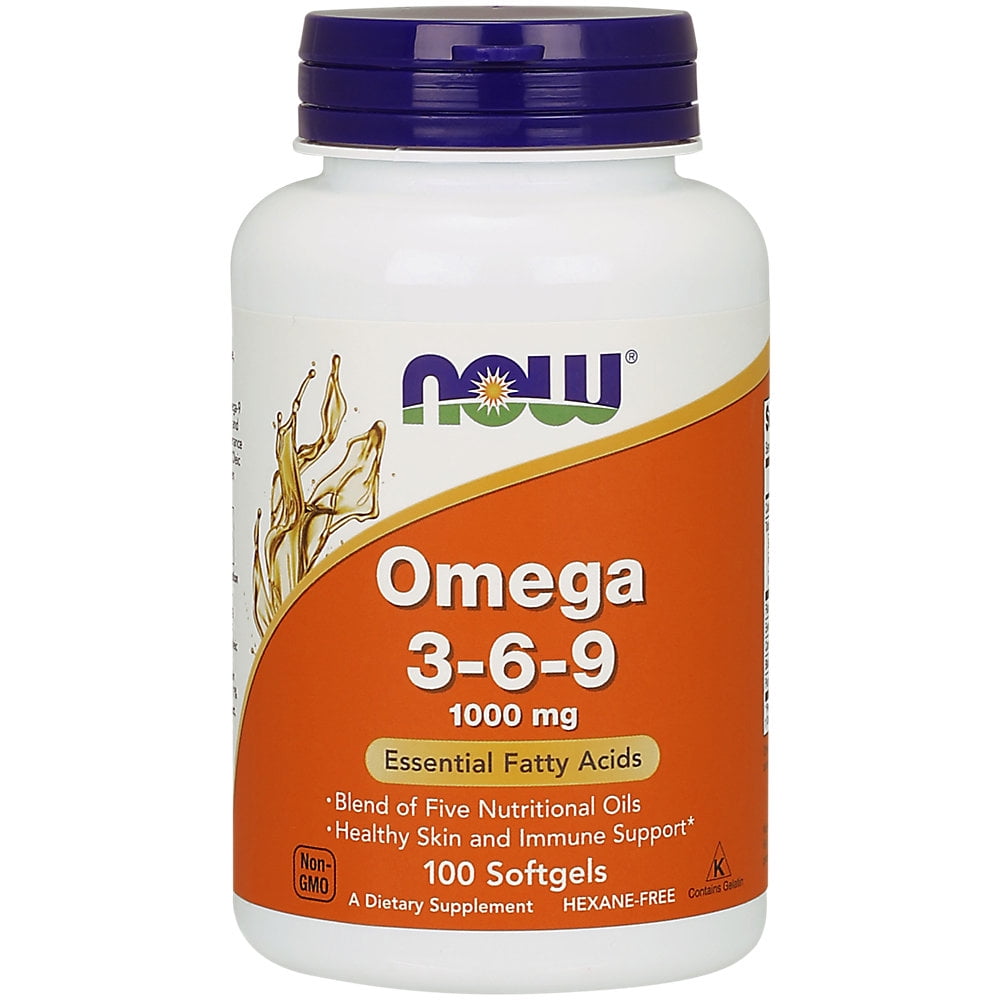 Now Supplements Omega-3-6-9 Softgels, 1000 Mg, 100 Ct