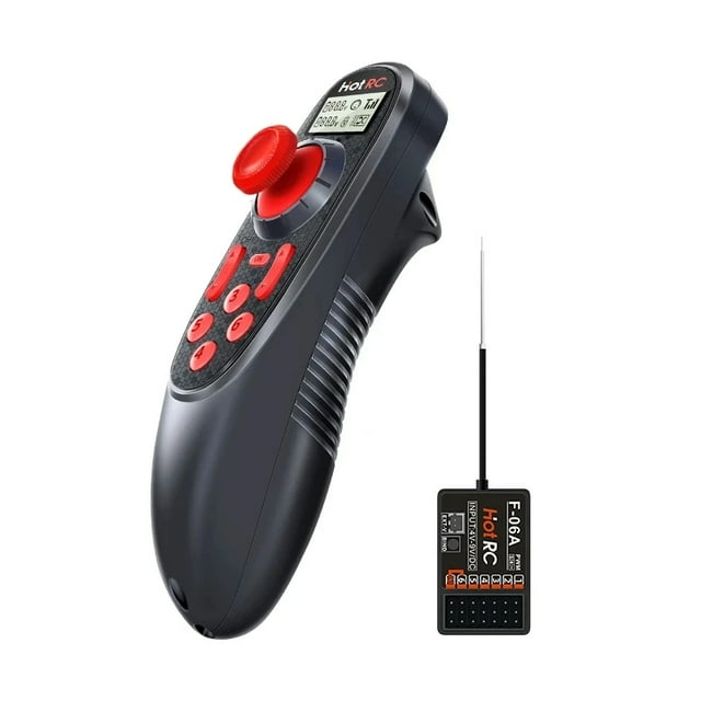 Télécommande RC DS-600 6CH 2.4GHz Système Radio Émetteur avec Récepteur F-06A 6 Canaux pour Bateau RC