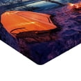 thumbnail image 2 of Ambesonne Forest Fitted Sheet, Night Camping Adventure, Full Size, Blue Orange, 2 of 3