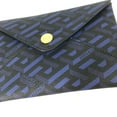 thumbnail image 2 of Pre-Owned VERSACE Greca Clutch Bag Pouch Leather Women's Blue (Good), 2 of 10