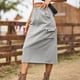 thumbnail image 4 of Falda Con Cordón Falda de carga para mujer Falda de jeans de cintura alta Traje diario de chica picante (Gris L) Ygjytge para Mujer Gris T XXL, 4 of 7