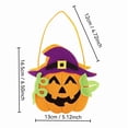 thumbnail image 3 of Felt Witch Hat Jack O Lantern Halloween Treat Carry Bag Gothic Spooky Pumpkin Candy Storage Tote, Seasonal Tabletop Candy Station Decor for Halloween Party Entryway Displays, 3 of 6