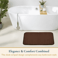 thumbnail image 2 of ComfiTime Memory Foam Bathroom Rug, Non-Slip Bath Mats for Bathroom Floor, Soft & Ultra Absorbent Shower Mat, Quick Dry Machine-Washable Bathmat for Shower & Tubs, 17 x 24, Brown, 2 of 9
