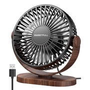 SWEETFULL 5 Inch Mini Desk Fan, Portable Quiet USB Fan with 3 Speeds & Hook