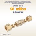thumbnail image 4 of LTWFITTING No Lead 3/8-Inch OD Compression Union, Brass Compression Fitting (Pack of 5), 4 of 4